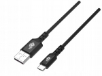 USB laikmena Tb Usb-usb C 1,5 m silikoninis juodas laidas