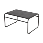 Metalinis lauko stalas terasai Nefryt 74 x 55 cm juodas prakti&scaron;kas dizainas