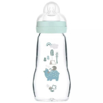Stiklinis buteliukas Mam Feel Good Forest, 2+ mėn, 260 ml