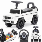 Stumiamas automobilis vaikams Mercedes Benz G klasė Sun Baby, baltas