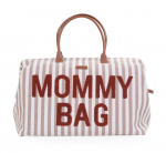 Didelis mamos reikmenų krep&scaron;ys Mommy bag Childhome, stripes - nude,terracotta