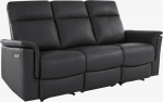 Trivietė sofa Loft Southbrook, juoda