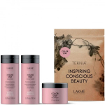 Rinkinys Lakme Teknia Color Stay Travel Pack: &scaron;ampūnas, 100 ml + kondicionierius, 100 ml + kaukė, 50 ml