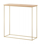 Stalas-konsolė ADRK Furniture Milan, auksinis/rudas