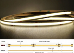 Cob Led juosta 12w/m, 480 Led/m, Cri>90, 24v, 4000k, 5m