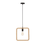 Pakabinamas &scaron;viestuvas Candellux Quadro juodas ir smėlio spalvos 1x40W E27