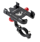 Tvirtas dviračio telefono laikiklis ant dviračio, besisukanti vairas