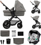 Sportinis vežimėlis Kinderkraft Moov 2 Air 3in1, Light Grey