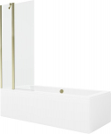 Vonia Mexen Cube su apdaila ir stiklo sienele, 170x80 cm + 80 cm