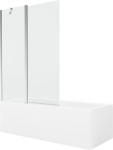 Vonia Mexen Cubik su apdaila ir stiklo sienele, 160x70 cm + 120 cm
