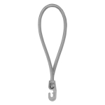Tvirtinimo elastinė guma su kabliuku Bradas BUNGEE CORD HOOK, 18 cm, pilka