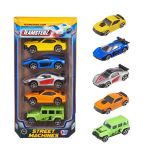 Lieti automobiliai Teamsterz Street Machines, 5 vienetų rinkinys, 7,5 cm įvairios transporto priemonės