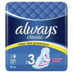Higieniniai paketai Always Classic Night, S3, 8 vnt. x 9 vnt.