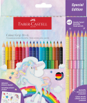 Spalvoti pie&scaron;tukai Faber-Castell Colour Grip Unicorn 18+6 spalvos