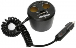 Pakrovėjas 12V, baterijų testeris, 2 usb lizdai