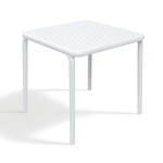 Plastikinis lauko stalas Ferne Brene Baltas prakti&scaron;kas dizainas 79x79 cm