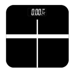 Skaitmeninės vonios svarstyklės su stikline platforma, LCD ekranas, neslystantis pagrindas, maksimali talpa 180 kg.