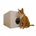 &Scaron;ilto polistireno namelis katėms Mfbox, 58x38x35.5 cm, baltas