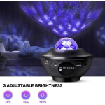 Žvaigždžių projektorius LED Galaxy Light / Naktinė lempa / Žvaigždžių lempa Lempa Juoda