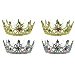 Kalėdiniai atributai, 3 vnt Royal King ir Queen plastikinės karūnėlės, gimtadienio kostiumo aksesuarai