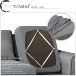 Baldų užvalkalai, Elastingas pagalvėlės užvalkalas Sofa pagalvėlė Baldų apsauginis užvalkalas Sofos Sėdynės užvalkalas sofos 3 vietų pagalvėlės užvalkalas kėdei (&scaron;viesiai pilkas)