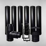 Dūmtraukio sisyema Vulcano Plus Black DN 180/280 6m.