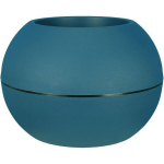 RIVIERA GRANIT BOULE round flower box - Plastic - Diameter 50 cm - Blue