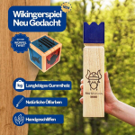 Frotzdesign&reg; Kubb Extreme &ndash; naujas karali&scaron;kos mėlynumo premium vikingų žaidimas | auk&scaron;tos kokybės tvirtas &ndash; originalus lauko žaislas pagamintas i&scaron; medžio | dabar su Cube lauko žaidimais vaikams sodo žaislas vaikams
