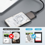 Chenyang sata į usb nailono pintas kabelis usb c į 2.5 colio sata kietojo disko keitiklio adapteris, skirtas ssd/hdd duomenų perdavimui