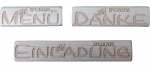 Medinis antspaudas 28 x 19 x 5.5 cm, 3 skirtingi ra&scaron;tai