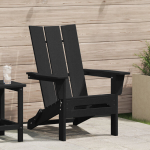 sulankstoma Adirondack kėdė Juoda 74.5x80.5x90 cm HDPE