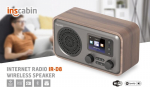 Inscabin D8 internetinis Dab/dab+ skaitmeninis radijas, internetinis/skaitmeninis radijas su Spotify Connect ir Bluetooth (rie&scaron;uto)