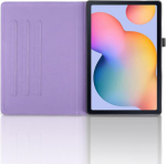 Succtopy dėklas, skirtas Galaxy Tab S6 Lite 10.4 colių 2024/2022/2020 Sm-p610/p613/p615/p620/p625 Pu odinis 360&deg; besisukantis daugia kampų apsauginis dėklas su stovo funkcija ir ra&scaron;iklio laikikliu, skirtas Samsung S6 Lite, violetinis