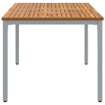 Sodo stalas 180x90x75 cm I&scaron; kietos akacijos medienos ir metalo