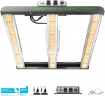 Mars hydro smart fc1500 led augalų auginimo lempa 150 w samsung lm301h evo cover viso spektro augalų lempa daisy chain reguliuojama juostinė auginimo lempa vidaus augalams, daržovėms, gėlėms