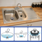 Emsea 2 x vonios kam&scaron;tis, silikagelis, 304 nerūdijantis plienas, juodas/pilkas silikonas, 45&ndash;29 mm