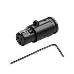Qianrenon kompakti&scaron;kas 3 kontaktų mini xlr lizdas litavimo jungtis paauksuotas 3 kontaktų mini xlr lizdas reguliuojamas 90&deg; stačiu kampu lituojamas adapteris tinkamas 1.5 mm 3 mm kabeliui su 0.9 mm &scaron;e&scaron;iabriauniu raktu