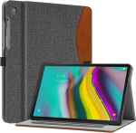Fintie dėklas, skirtas samsung galaxy tab s5e 10.5 colių sm-t720/t725 2019 plan&scaron;etiniam kompiuteriui - daugia kampų žiūrėjimo dirbtinės odos apsauginis dėklas su dokumentų skyreliais ir automatinio užmigdymo/pabudimo funkcija, tamsiai pilkas