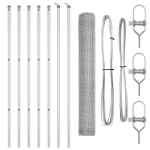 &scaron;e&scaron;iakampio tvora 1.2x10 m cinkuota plienas,tvoros stulpeliai 7 vnt &Oslash;32 mm 170 cm cinkuotas plienas