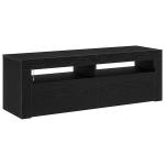 TV spintelė su LED juosta Juoda 120x35x40 cm I&scaron;dirbta mediena