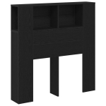Galvos atramos spinta Juoda 100x19x104.5 cm Pagaminta i&scaron; inžinerinės medienos