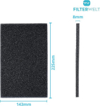 Filtras aeg lthwp privileg 9750 wp lavertherm 5980 60736889110 džiovyklės &scaron;ilumos siurblio džiovyklei senesnė versija 225 x 143 mm kempinės filtras kondensacinei džiovyklei 100% pagamintas vokietijoje kempinė