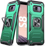 Dasfond armor dėklas, skirtas samsung galaxy s8, su kameros apsauga, karinis smūgiams atsparus telefono dėklas [upgrade 2.0] 360 laipsnių metalinis žiedinis stovas, apsauginis dėklas [skirtas mobiliojo telefono laikikliui automobilyje]