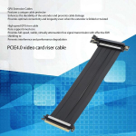 Pcie 4.0 x16 ilginamasis kabelis, emi ekranuotas 90&deg; pcie female didelės spartos gpu riser kabelis, skirtas rtx3090ti rtx3090 rtx3070ti rtx3070 (300 mm)