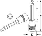 Ks Tools 922.1755 galinis atsuktuvas &scaron;e&scaron;iakampis/sferinė galvutė ultimate mm; 5 mm 1/2
