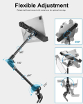 Exshow apsaugos nuo vagystės plan&scaron;etinio kompiuterio laikiklis sunkvežimiui - [safety lock] tvirtas automobilinis grindų plan&scaron;etinio kompiuterio laikiklis, skirtas ipad pro 13 air, galaxy tab, fire, surface ir 9-14 colių įrenginiams
