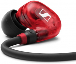 Sennheiser Ie 100 Pro Wireless Red belaidės ausinės, dinaminis 10 mm plačiajuostis keitiklis, Bt jungtis, Usb-c laidas ir S/m/l silikoninis adapteris, raudona ir juoda (509173)