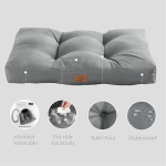 Bedsure didelis vandeniui atsparus &scaron;uns guolis, skalbiamas - 91 x 68 cm &scaron;uns čiužinys, vėsinantis kilimėlis &scaron;unims, lauko pamink&scaron;tintas &scaron;uns kilimėlis tamsiai pilkas, 10 cm auk&scaron;čio, savaime vėsinanti didelė xl &scaron;uns pagalvė vasarai