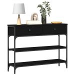 Konsolinis Staliukas Juodas 100x25x75 cm Inžinerinė Medžiaga ir Plienas