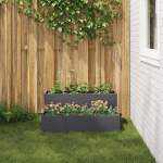 sodo vazonas 2 auk&scaron;tų 100x60x45 cm Antracitas Plastikas